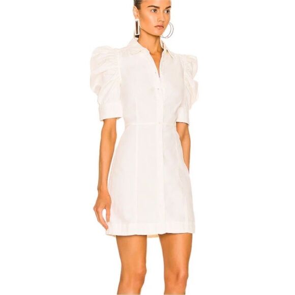 NWT $398 FRAME Gillian Puff Sleeve Mini Dress - Picture 7 of 12
